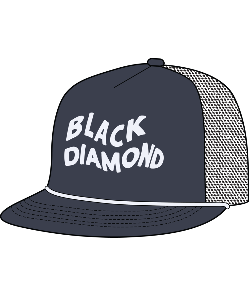 BLACK DIAMOND - FLAT BILL TRUCKER HAT