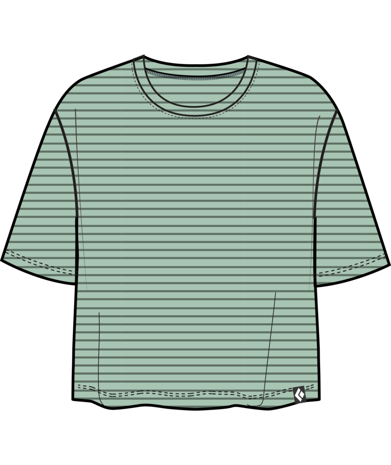 BLACK DIAMOND - W BD STRIPE CROP SS TEE