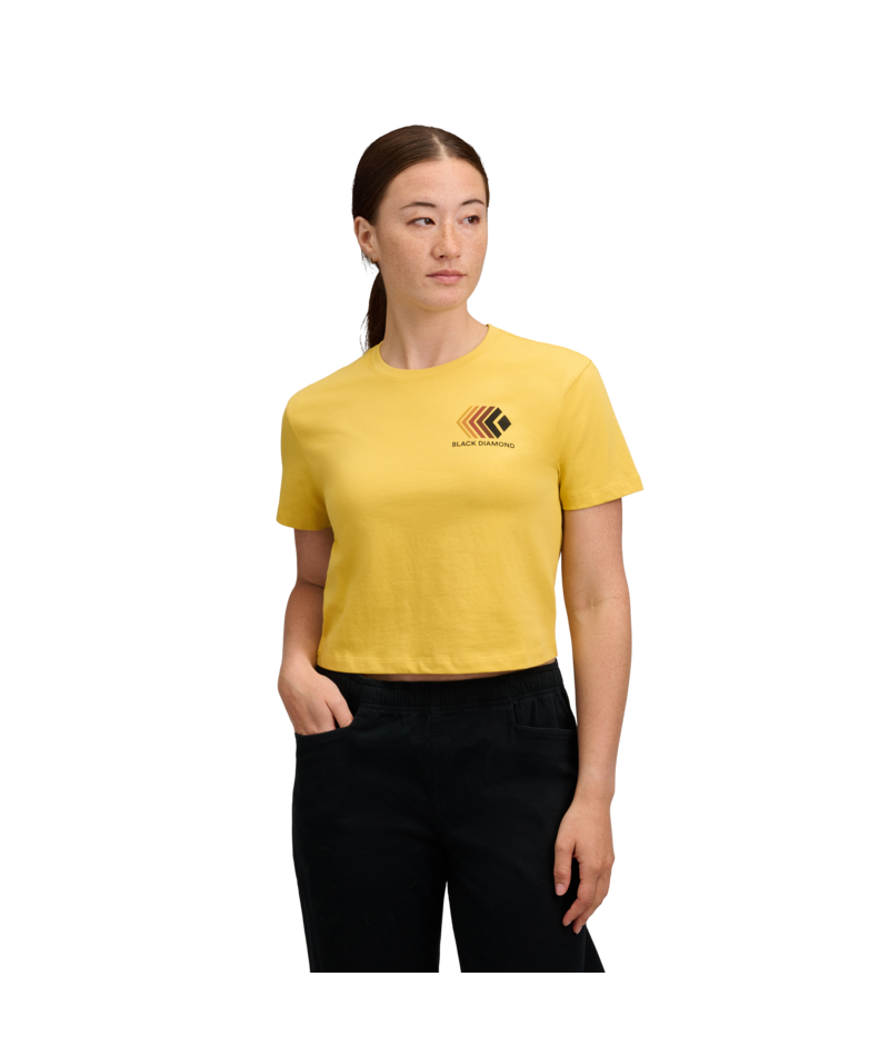 BLACK DIAMOND - W FADED CROP SS TEE