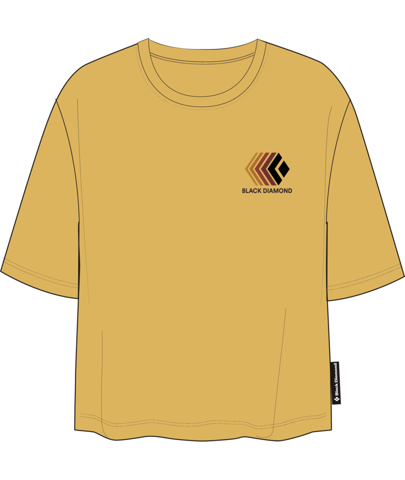 BLACK DIAMOND - W FADED CROP SS TEE