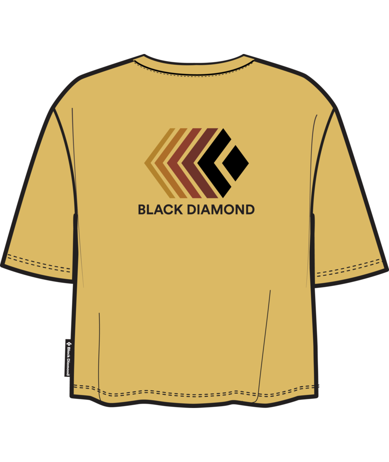 BLACK DIAMOND - W FADED CROP SS TEE