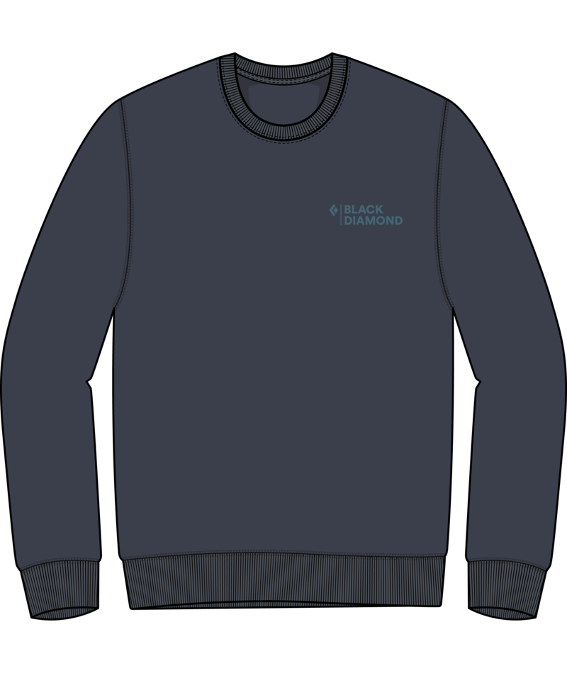 BLACK DIAMOND - M MINI STACKED CREWNECK