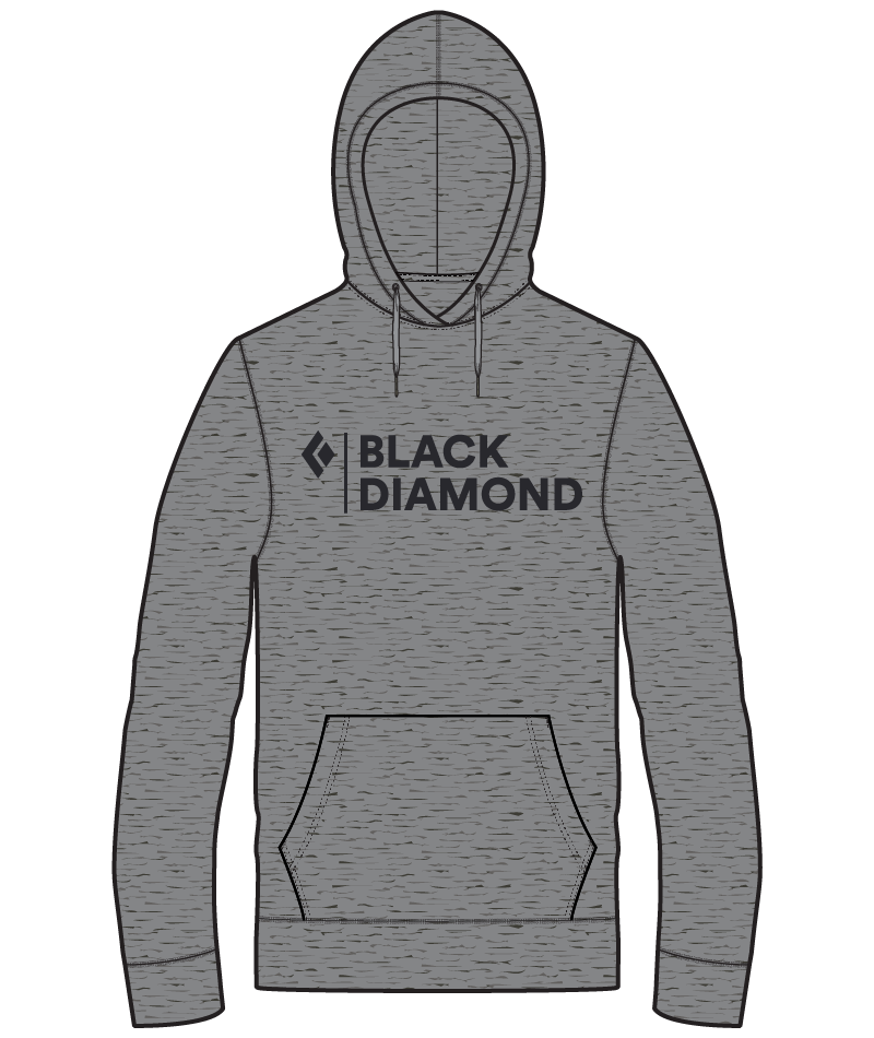 BLACK DIAMOND - M MINI STACKED PO HOODY