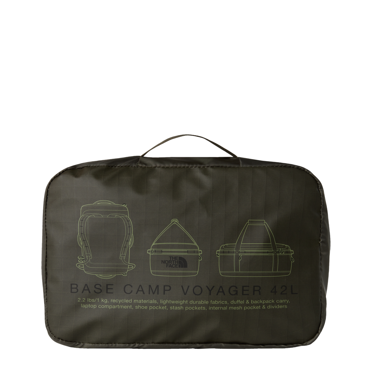 The North Face - Base Camp Voyager Duffel 42l Base Camp - New Taupe Green-TNF Black - vista alternativa 5