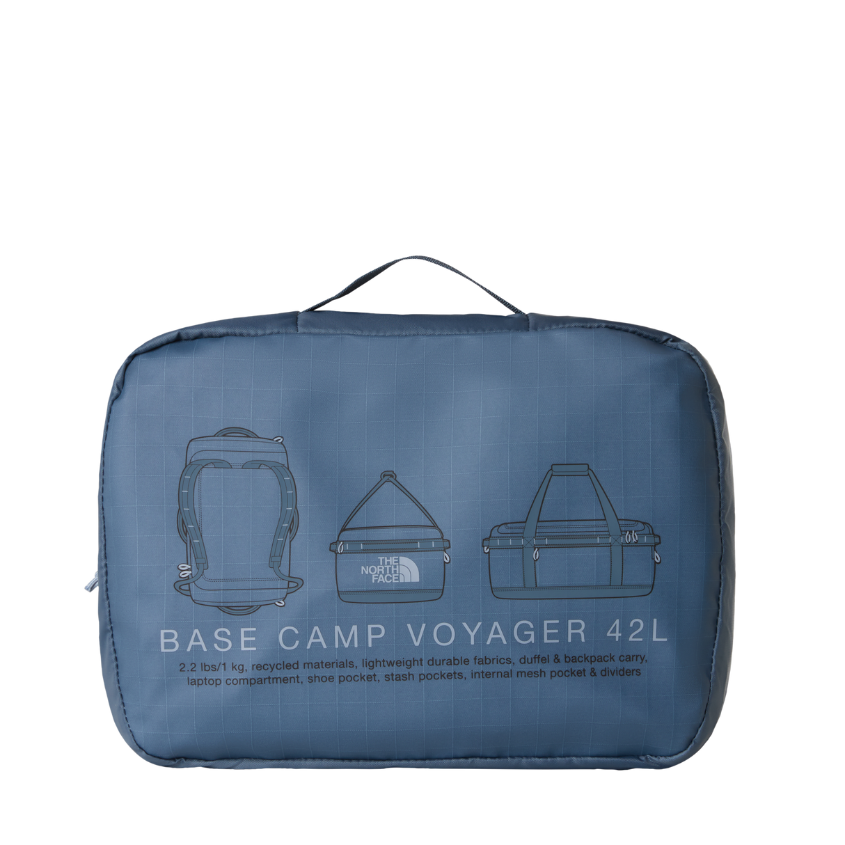 The North Face - Base Camp Voyager Duffel 42l Base Camp - Granite Grey/Frost Grey - vista alternativa 5