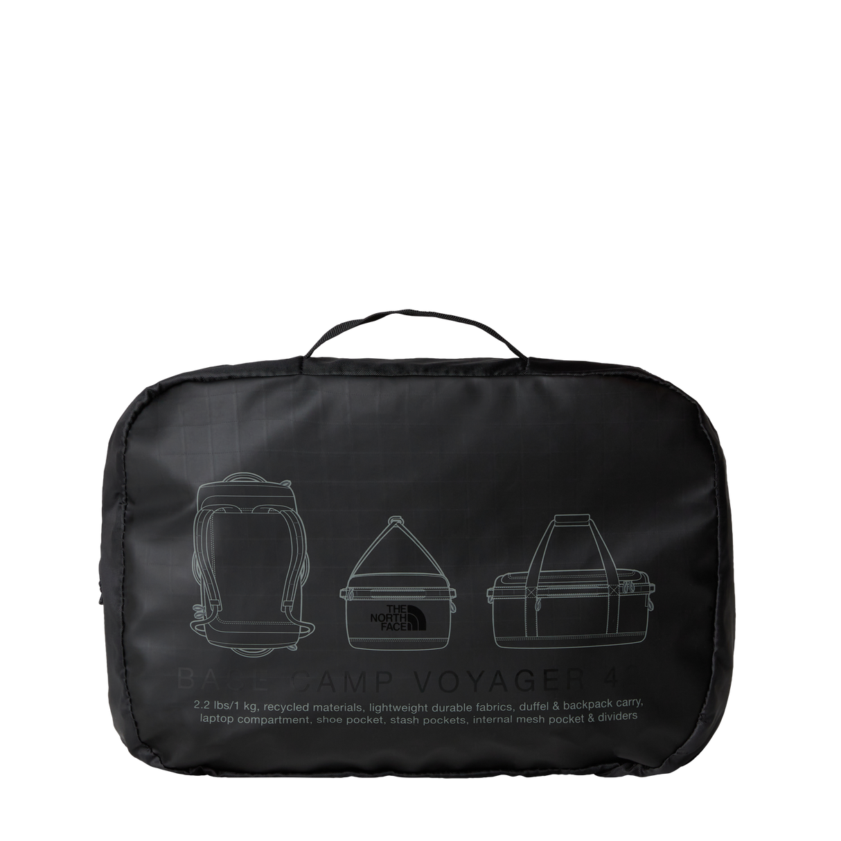 The North Face - Base Camp Voyager Duffel 42l Base Camp - TNF BLACK/ASPHALT GREY - vista alternativa 5