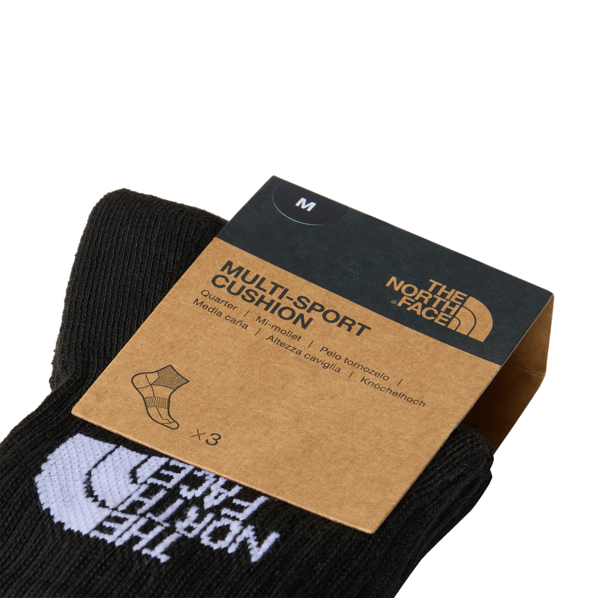 The North Face - Multi Sport Cush Quarter Sock 3P Stone unisex - BLACK - vista alternativa 2