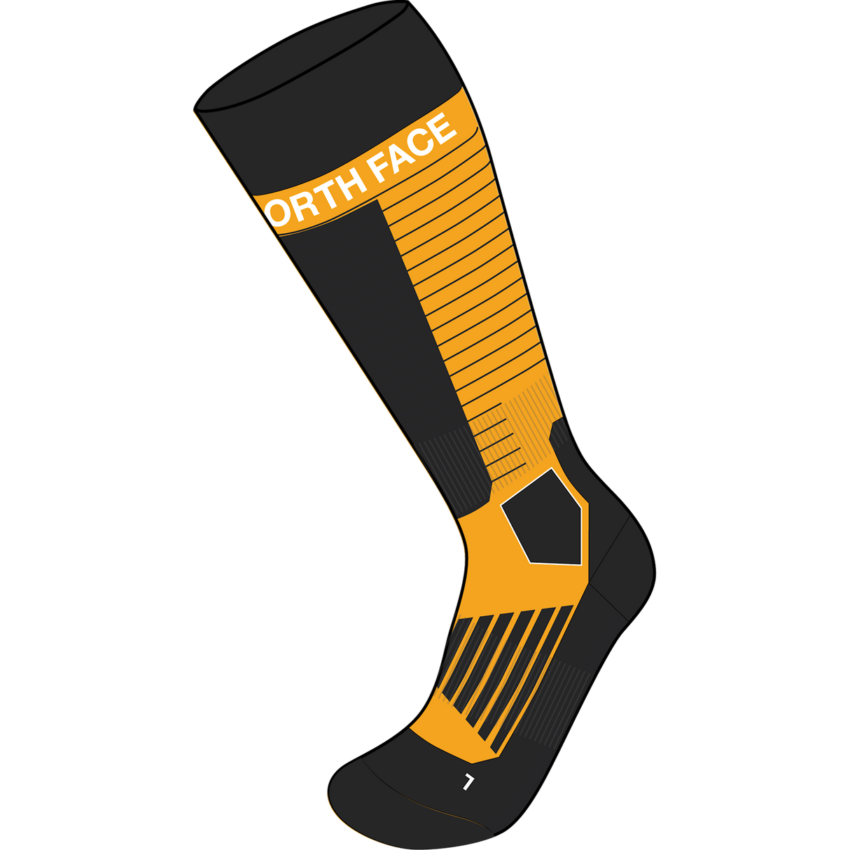 The North Face - Performance Ski Sock Restorative Teal/Pacifi unisex - SUMMIT GOLD/TNF BLACK - vista alternativa 10