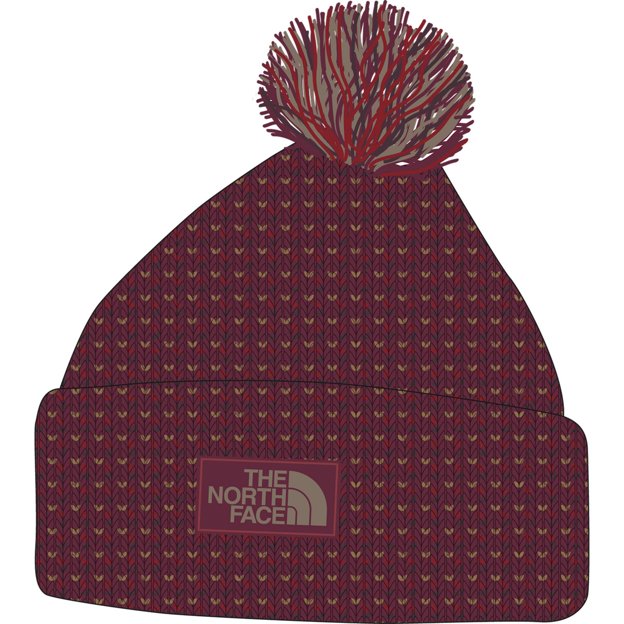 The North Face - Cozy Chunky Cabin Beanie Burgundy unisex - BLACK/ONYX HTH - vista alternativa 10
