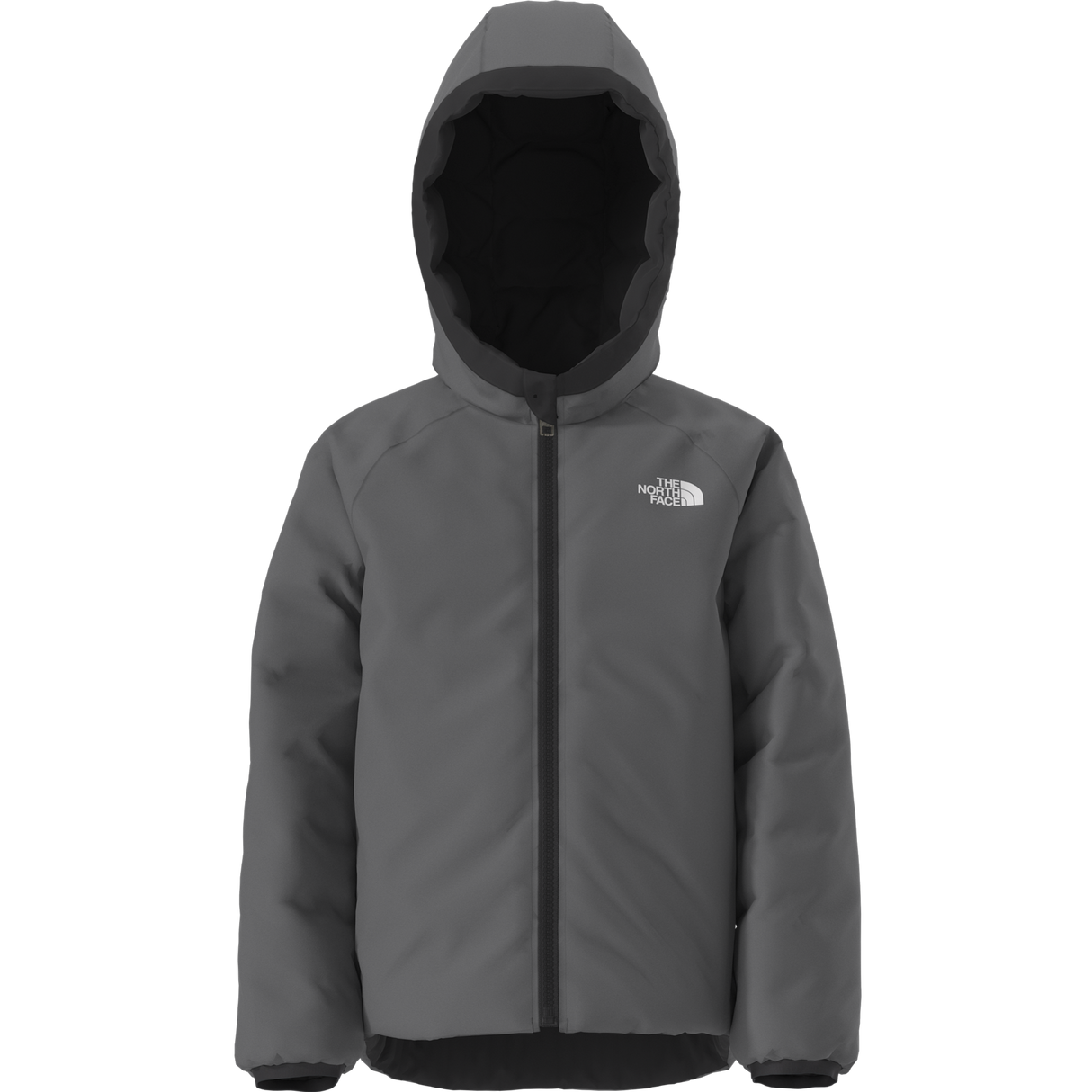 The North Face - Kid Reversible Perrito Hooded Jacket - TNF Black/Smoked Pearl - vista alternativa 1