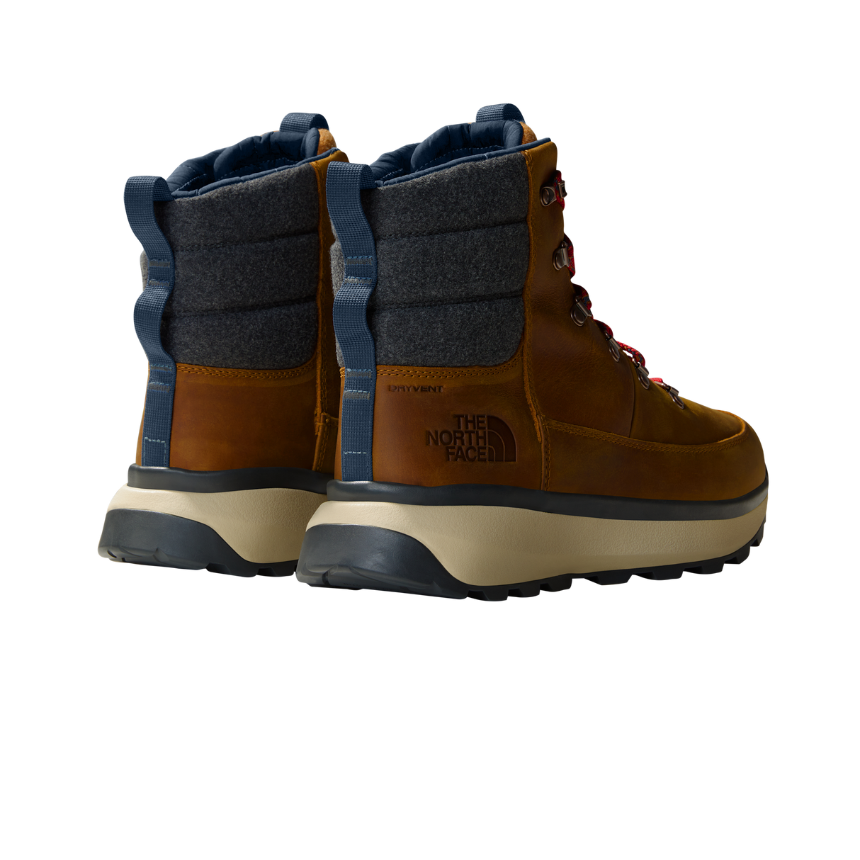 The North Face - Bergen Leather Wp da uomo - TIMBER TAN/TNF RED - vista alternativa 2