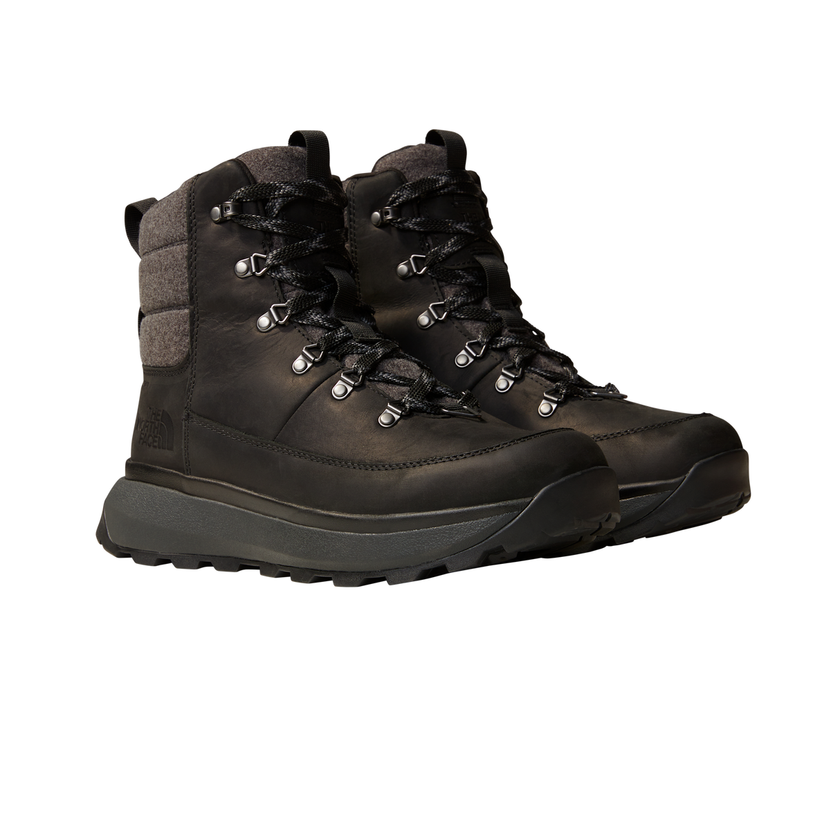 The North Face - Bergen Leather Wp da uomo - TNF BLACK/TNF BLACK - vista alternativa 4