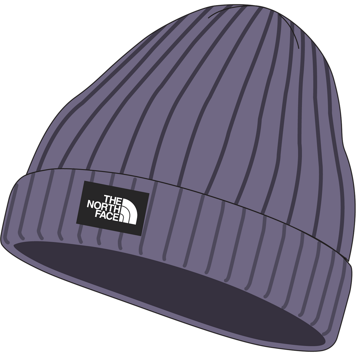 The North Face - Kids Tnf Logo Box Cuffed Beanie - URBNNVY/BRNZMST - vista alternativa 10