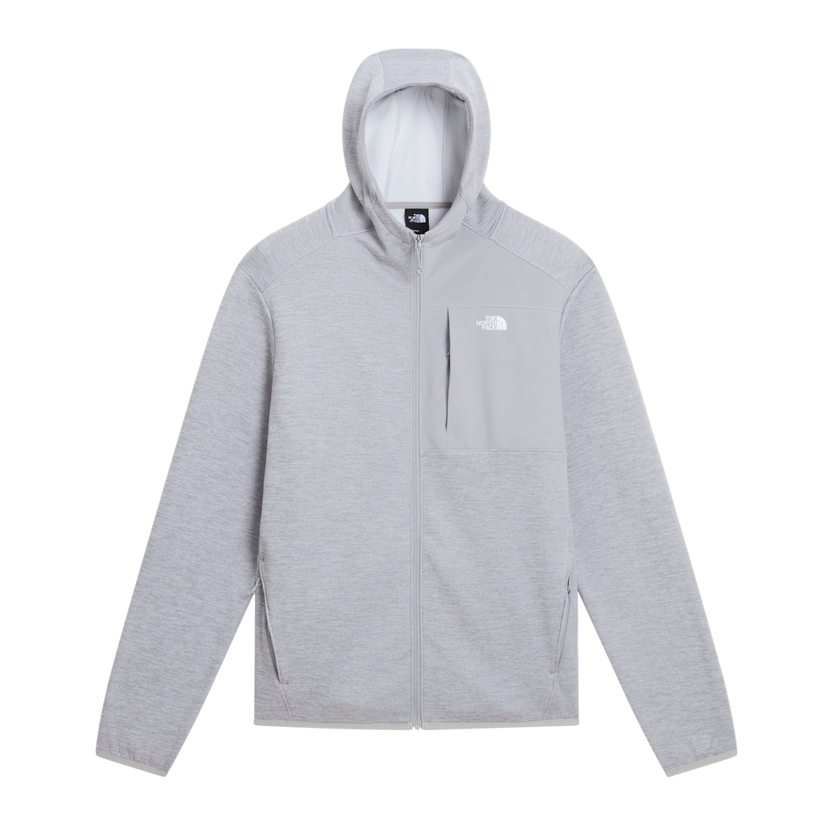 The North Face - Tnf Performance Fleece full-zip Hoodie da uomo - TNF Pale Grey Heather - vista principale