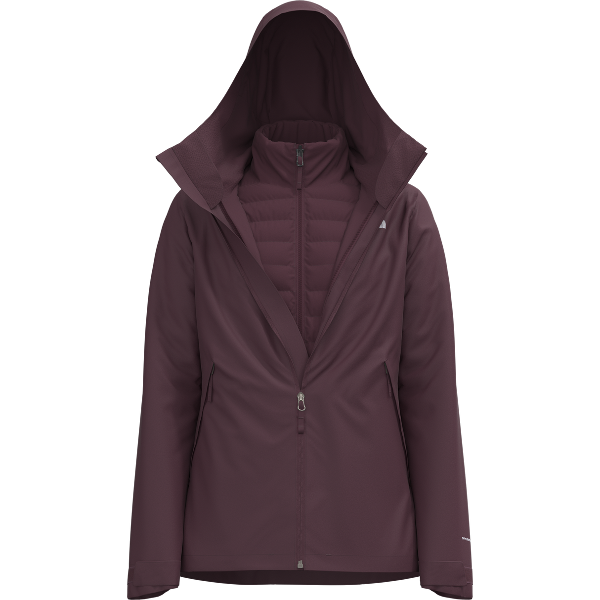 The North Face - Carto Mono Triclimate Hooded Jacket da donna - Burgundy Crush - vista principale