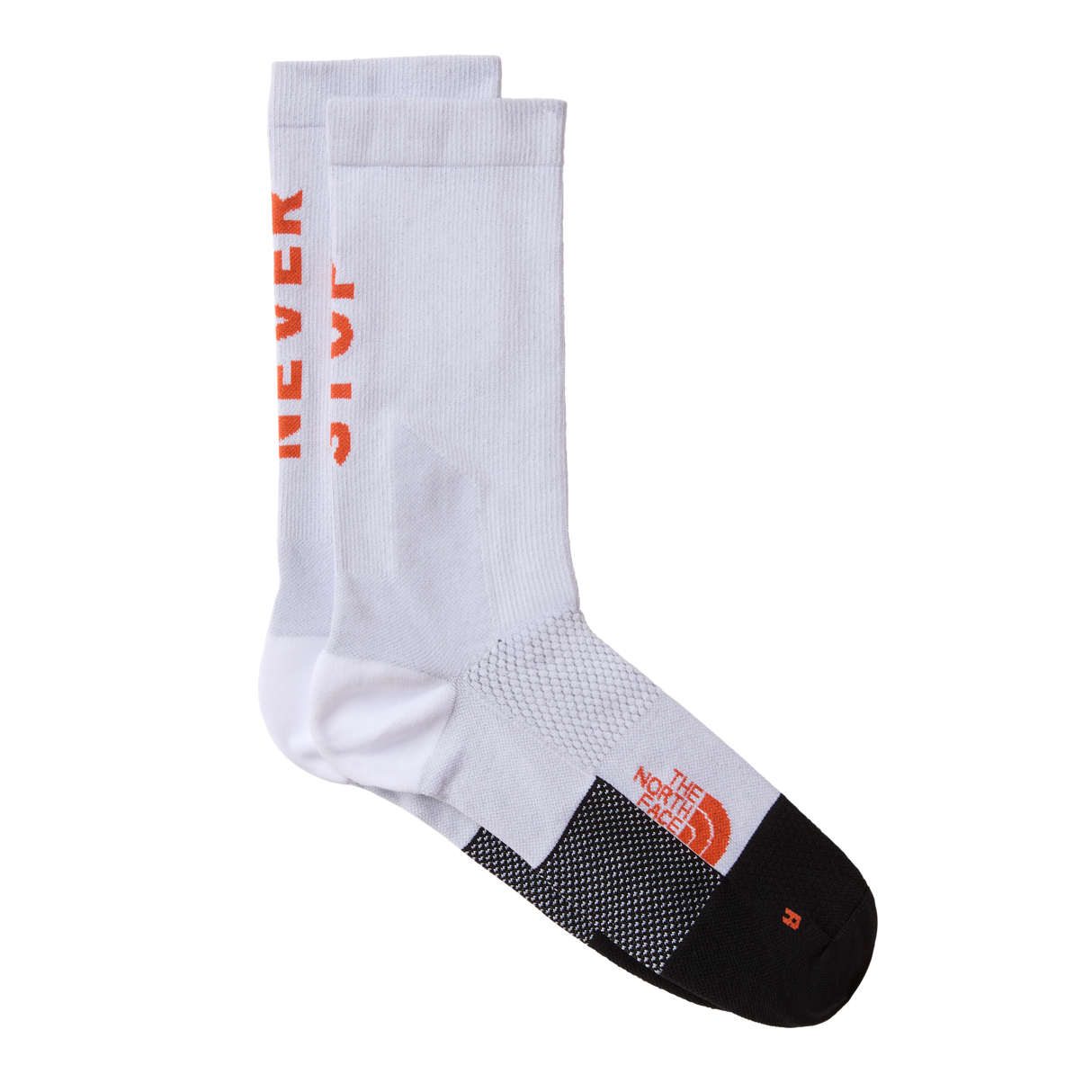 The North Face - Never Stop Trail Run Crew Sock Papaya/Bold unisex - TNF White/Acrylic Orang - vista principale