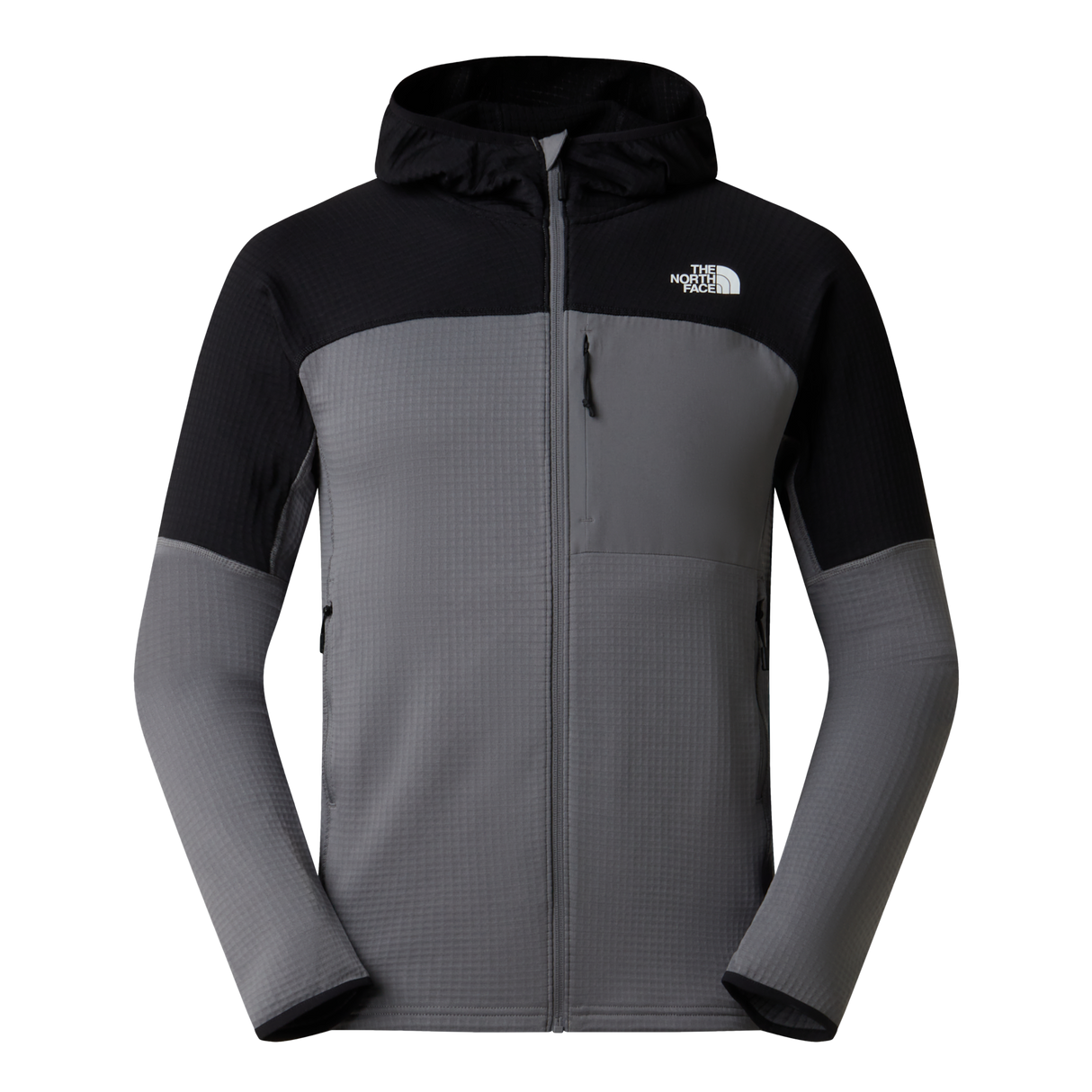 The North Face - Polartec Powergrid Stormgap Hoodie da uomo - SMOKED PEARL/TNF BLACK - vista principale