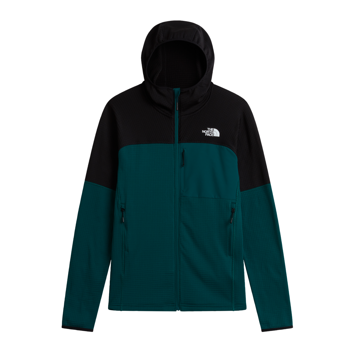 The North Face - Polartec Powergrid Stormgap Hoodie da uomo - Pacific Teal/TNF Black - vista principale