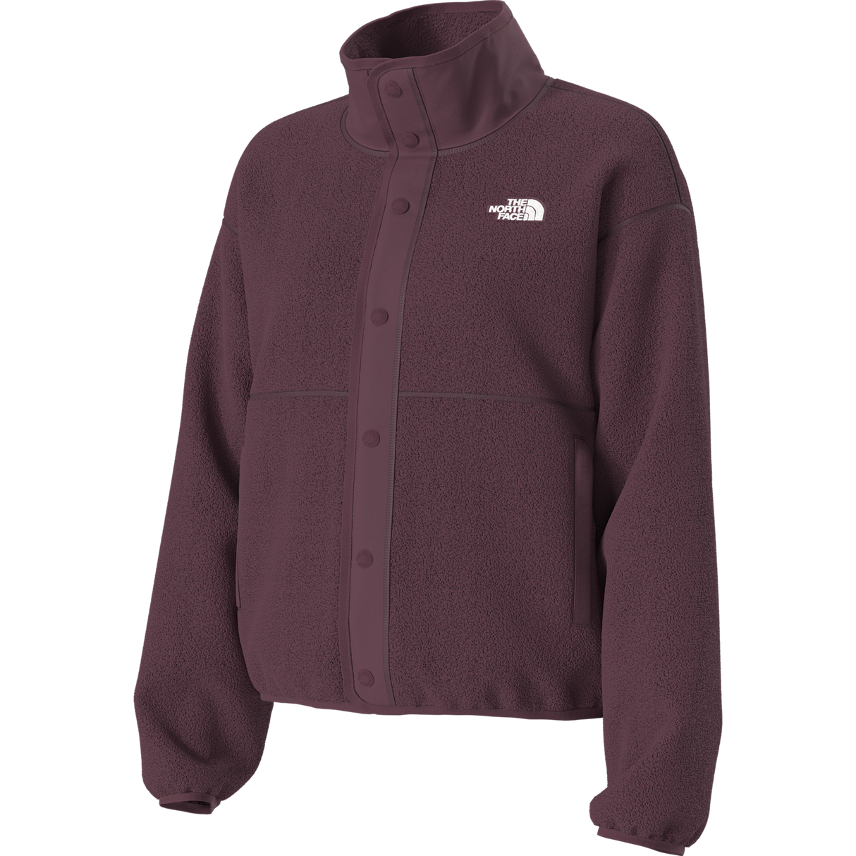 The North Face - Cragmont Snap Front Fleece Jacket da donna - Burgundy Crush - vista alternativa 2