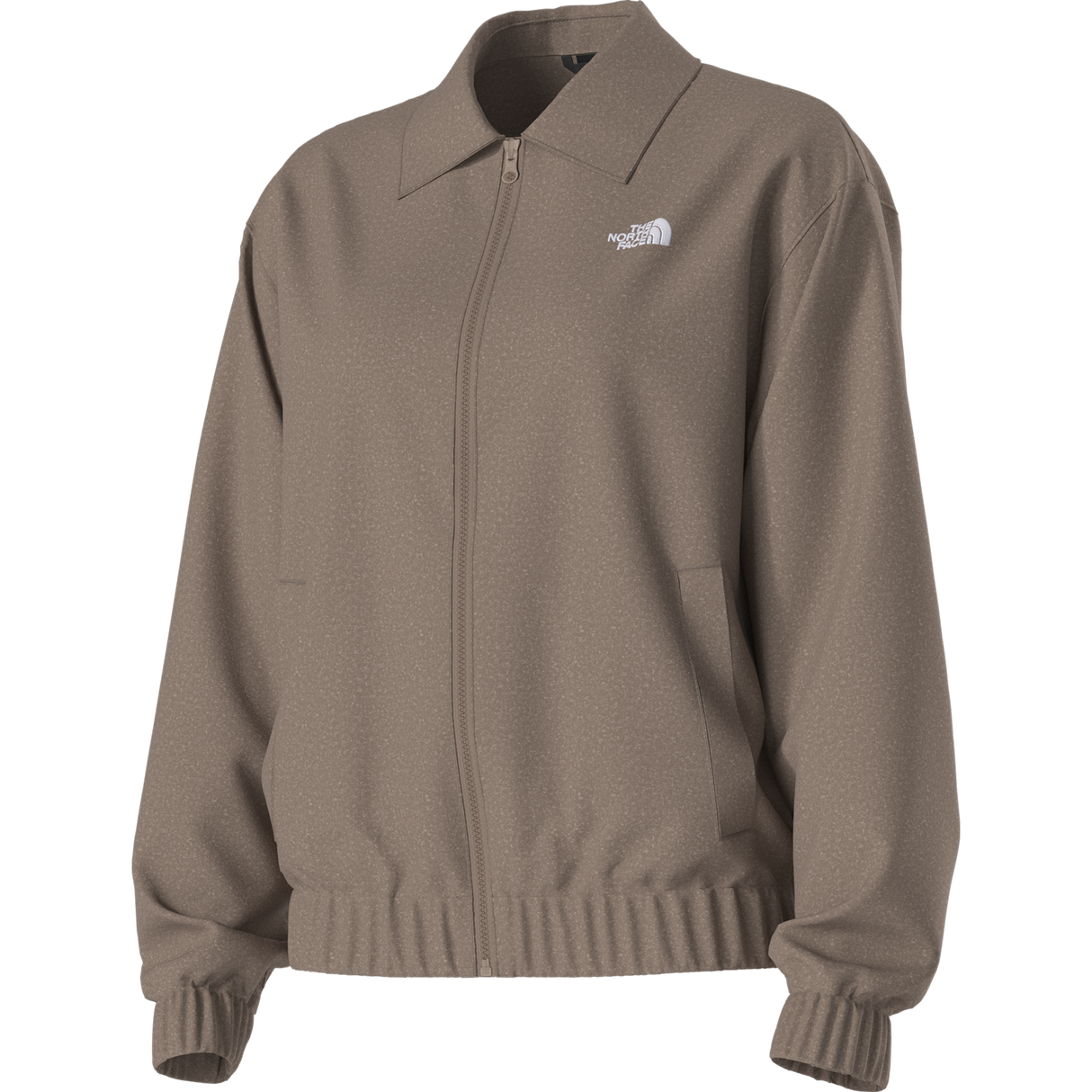 The North Face - Fleece Collared Jacket Smoked Pearl da donna - LOGOREPEATPRINT - vista alternativa 12