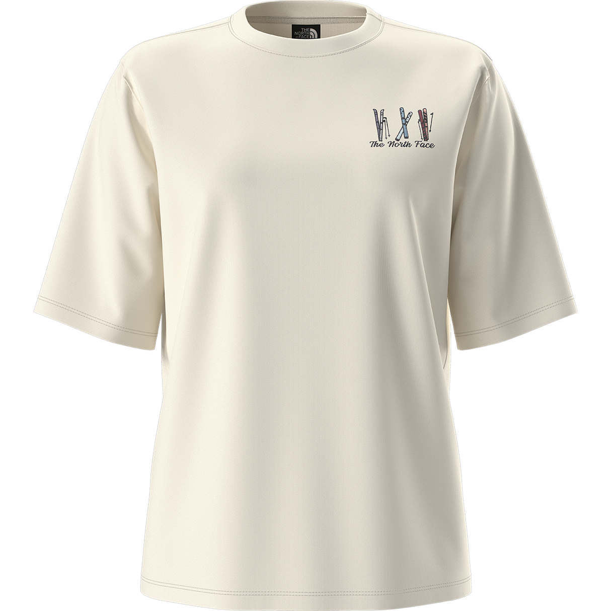 The North Face - Ski Embro Boxy Ss Tee-graphic da donna - WHITE DUNE - vista alternativa 10