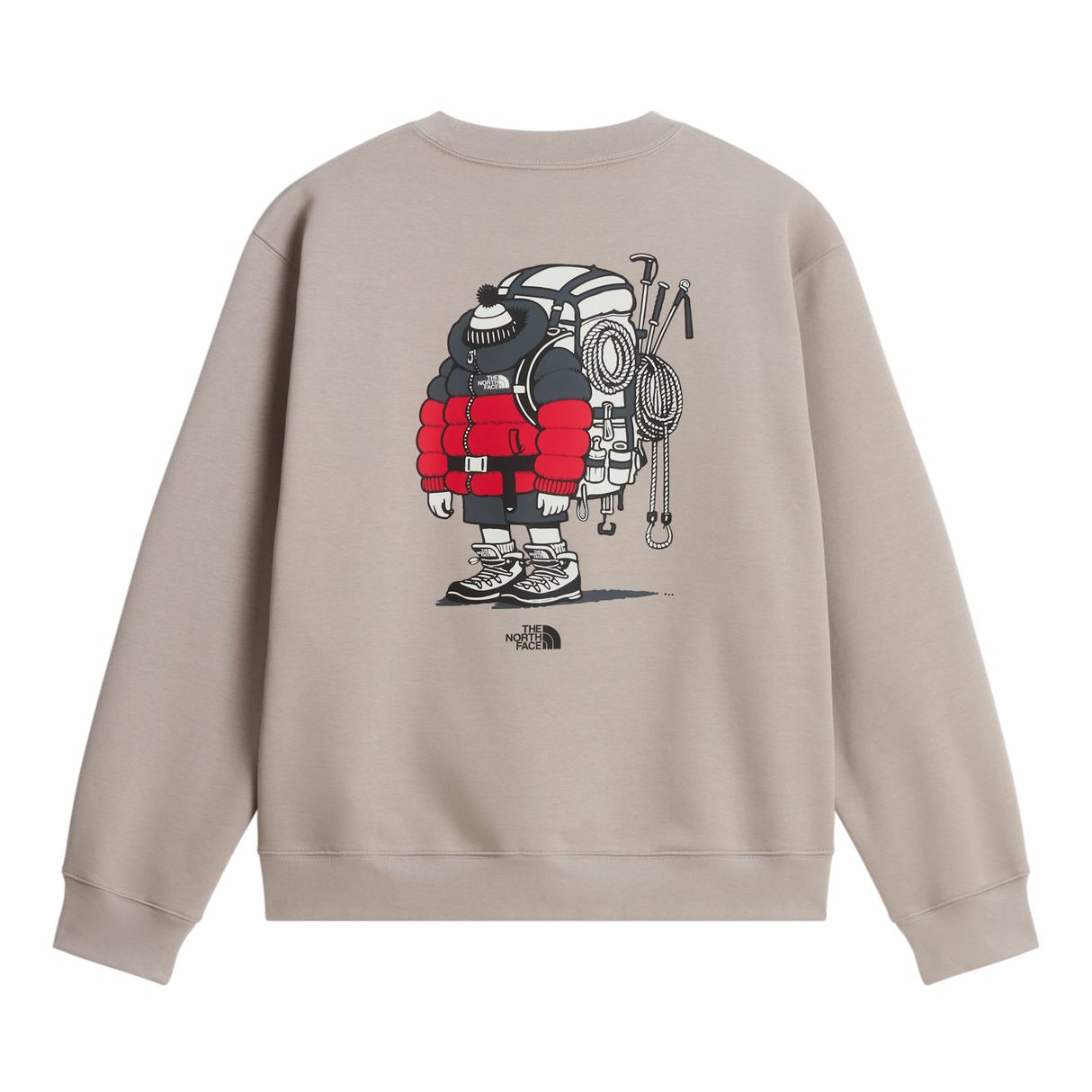 The North Face - Gear Up Get Out Rlx Crew-graphic unisex - Stone Slab - vista alternativa 1