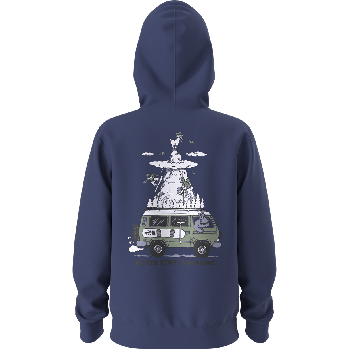 The North Face - Teen B Outdoor Regular Hoodie - Graphic Bold Blue - SHQUAILGY/CLDGY - vista alternativa 10