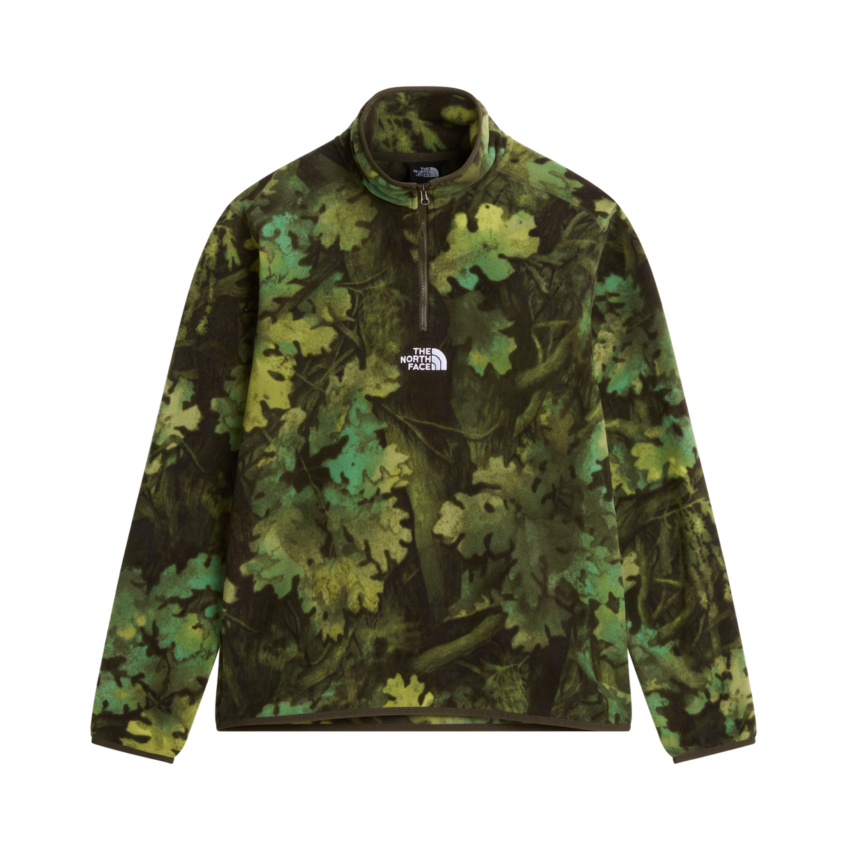 The North Face - Novelty Logo Glacier 1/4 Zip - Print New da uomo - TNFBLK/QUARRYGR - vista principale