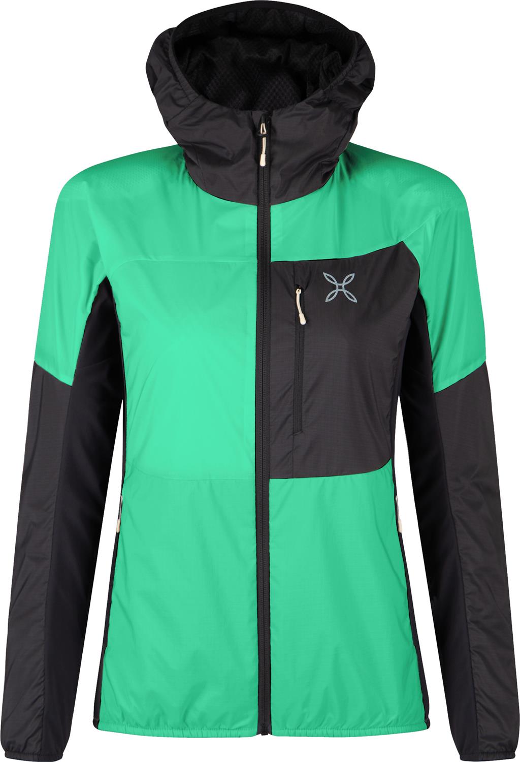 Montura - TRACCIA OCTA HOODED JACKET WOM — BRIGHT TEAL/SHELL — Vista frontale 1