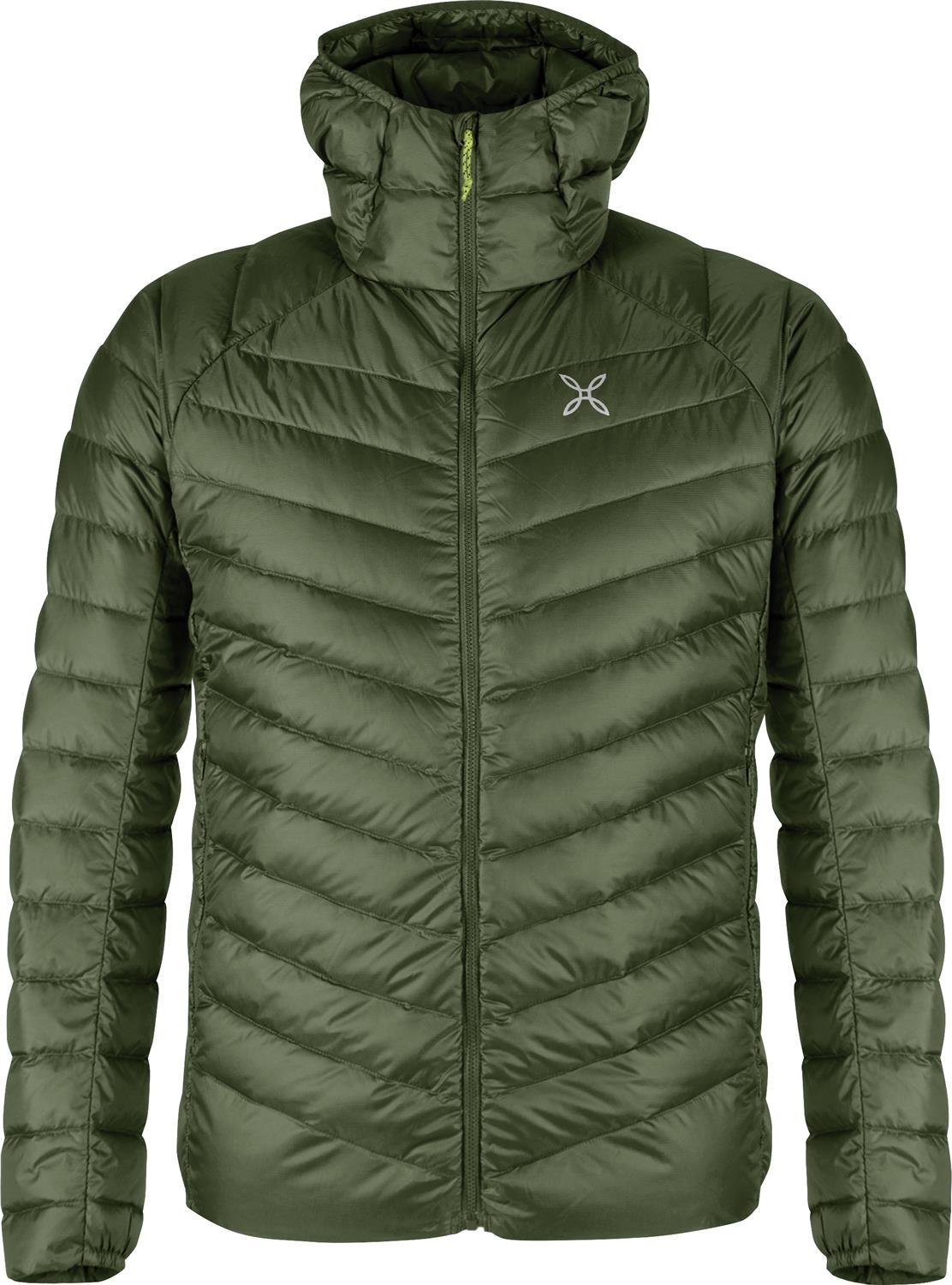 Montura - BREEZE HOODED DUVET JACKET — VERDE SALVIA/SUNNY LIME — Vista frontale 1