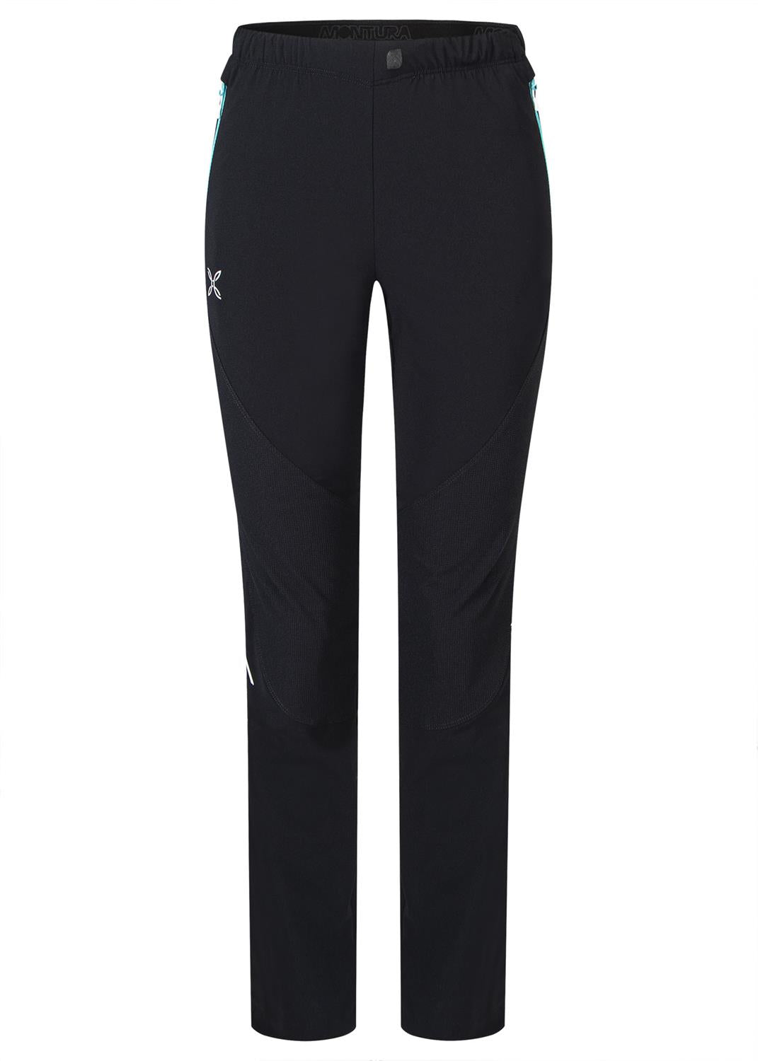 Montura - ROCKY PANTS WOMAN — NERO/CARE BLUE — Vista frontale 1