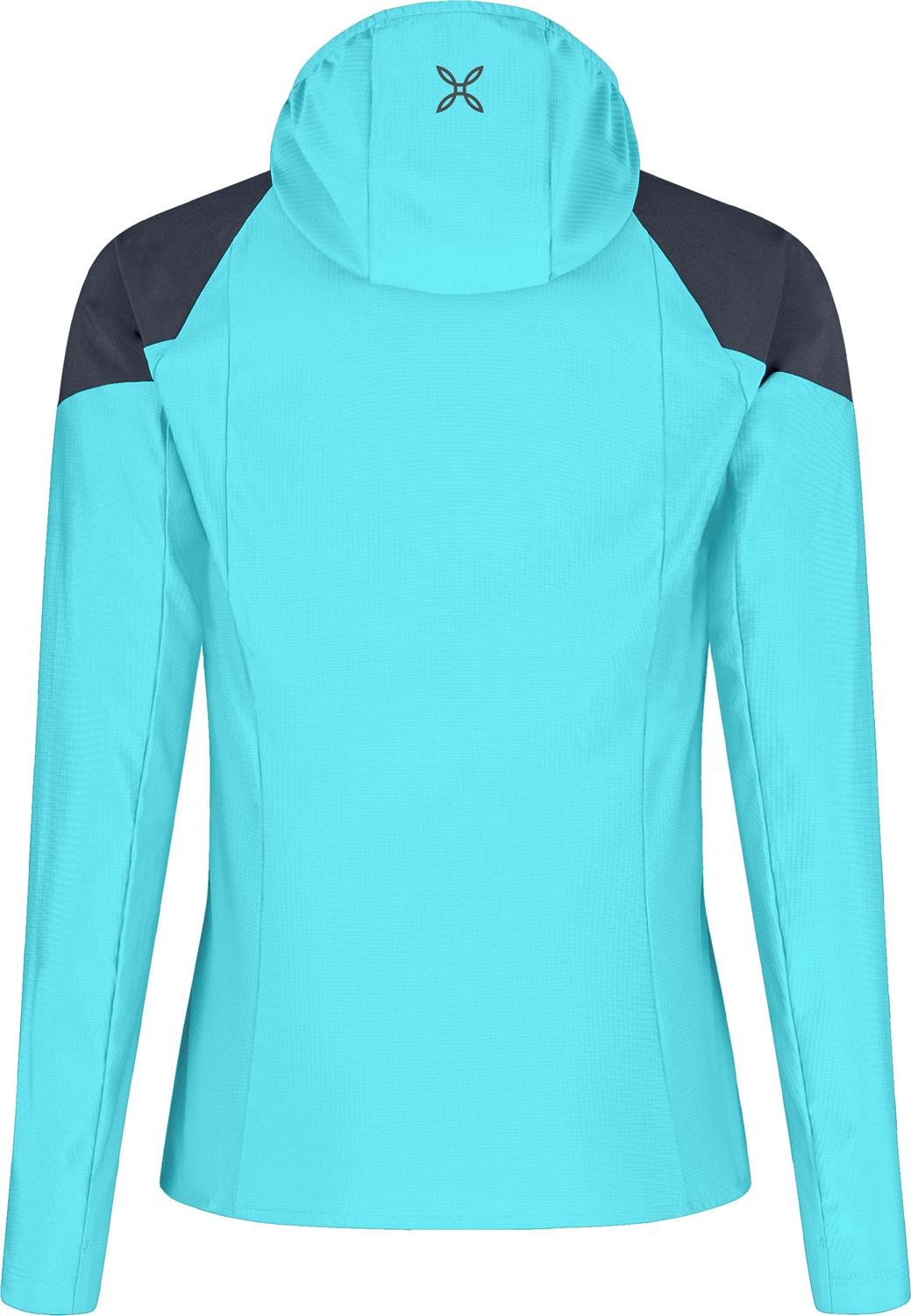 Montura - SPITZE HOODED MAGLIA WOMAN — TURQUOISE/GRAPHITE BLUE — Vista posteriore 3