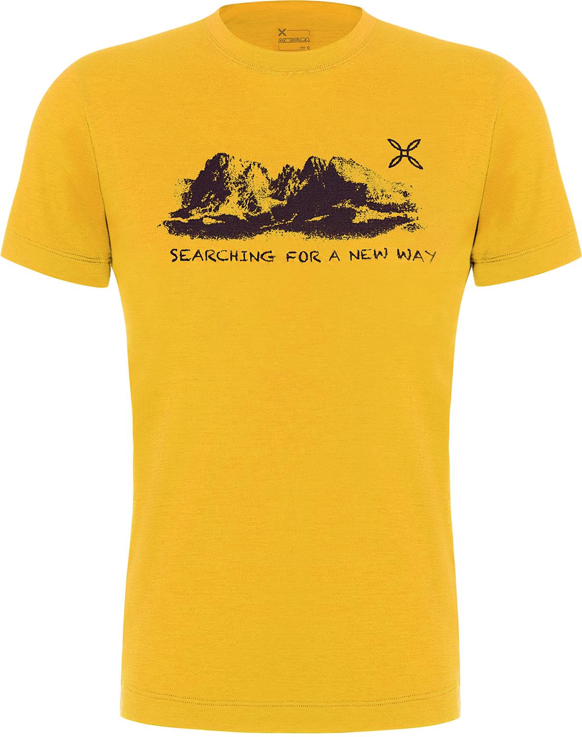 Montura - PEAKS MERINO T-SHIRT — MUSTARD — Vista frontale 1