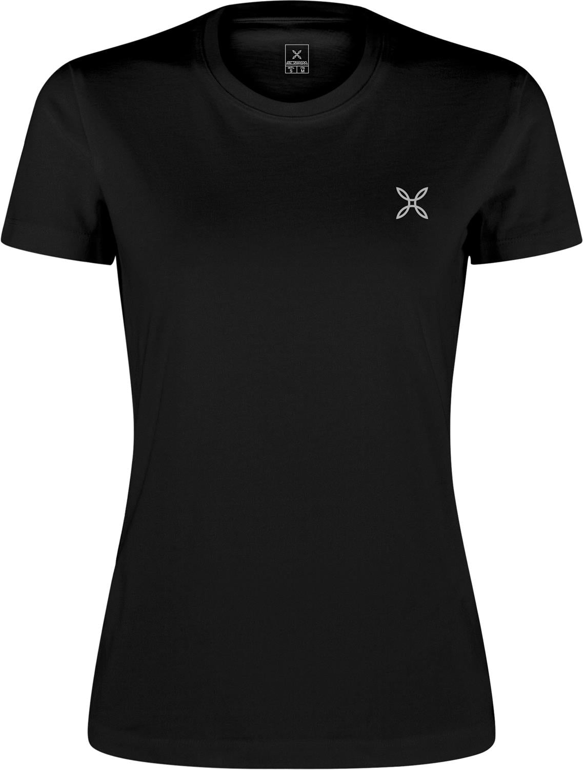 Montura - BASIC LOGO T-SHIRT WOMAN — BLACK — Vista frontale 1