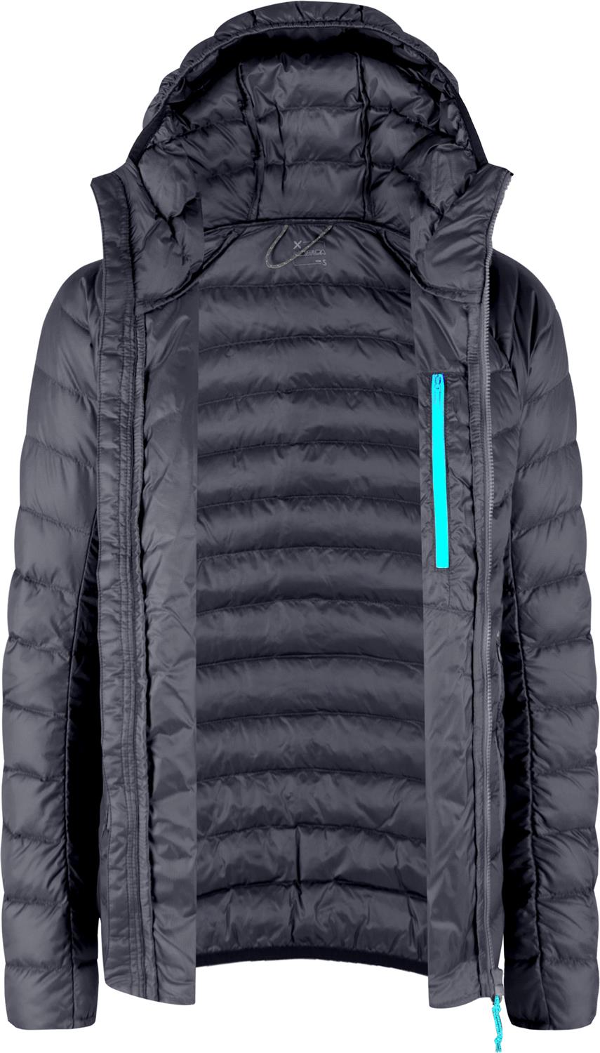 Montura - BREEZE HOODED DUVET JACKET WOM — GRAPHITE BLUE/TURQUOISE — Immagine 4