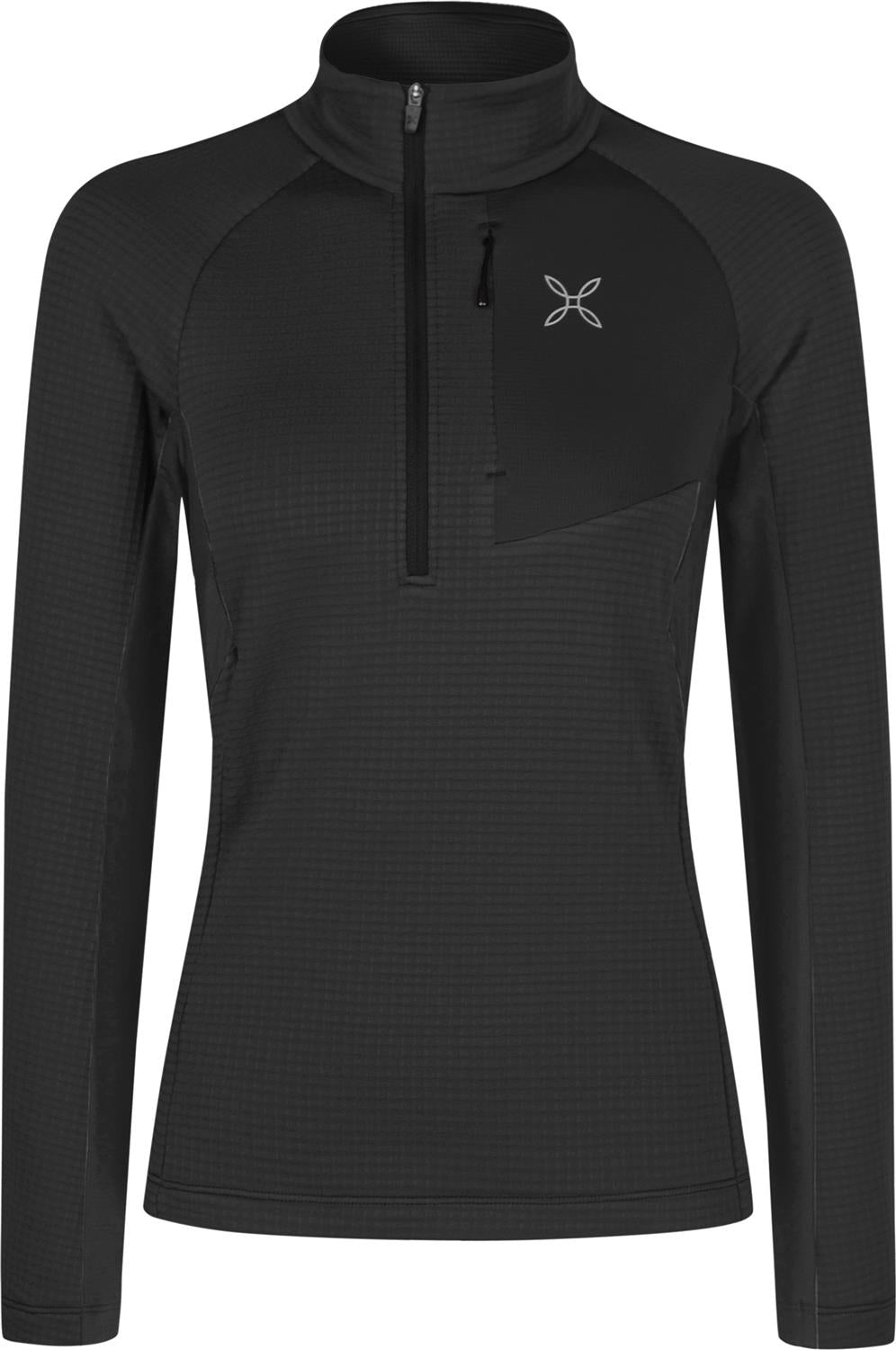 Montura - STRETCH COLOR 3 ZIP MAGLIA W. — BLACK — Vista frontale 1
