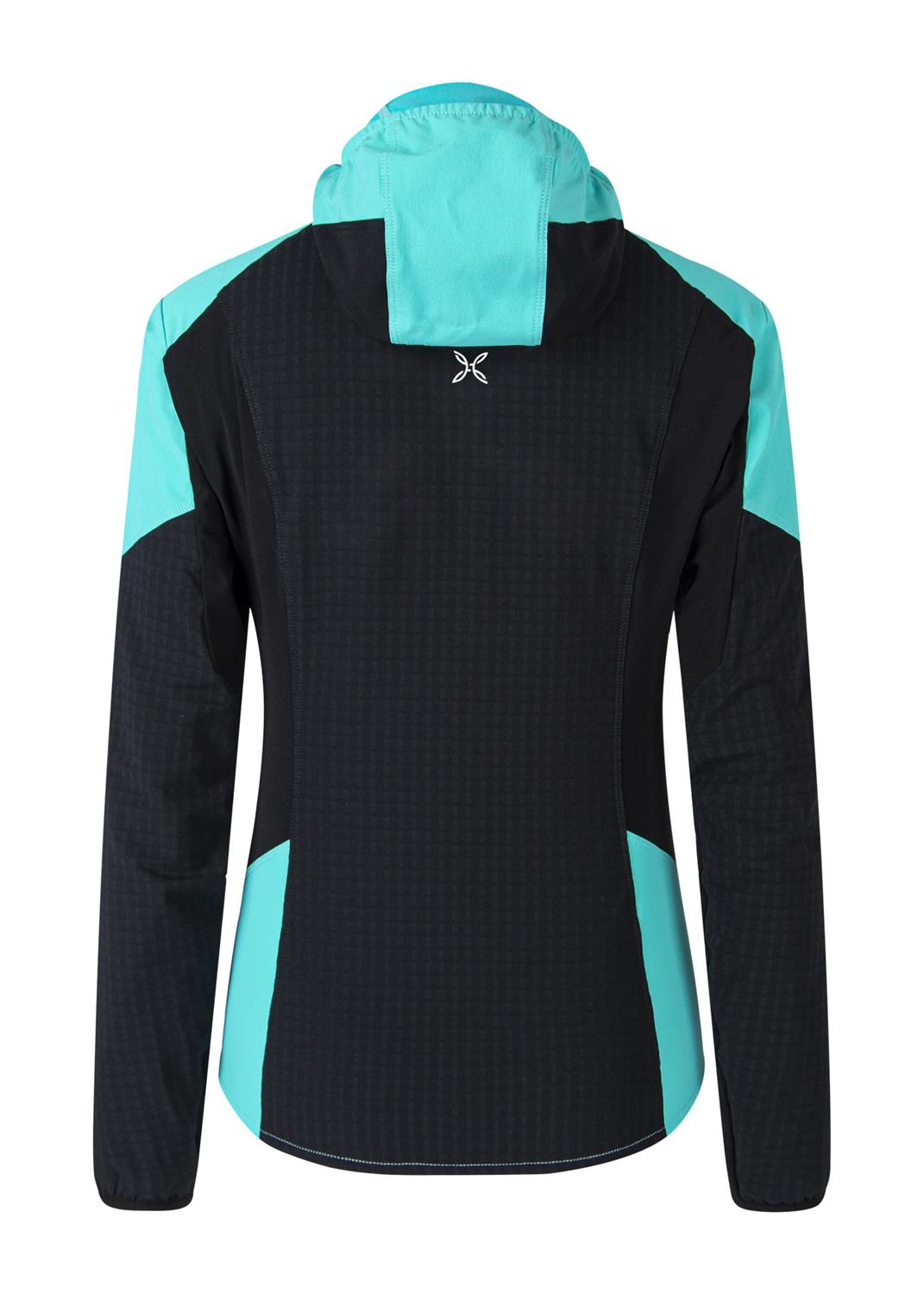 Montura - WIND REVOLUTION HOODY JACKET W — NERO/CARE BLUE — Vista posteriore 3