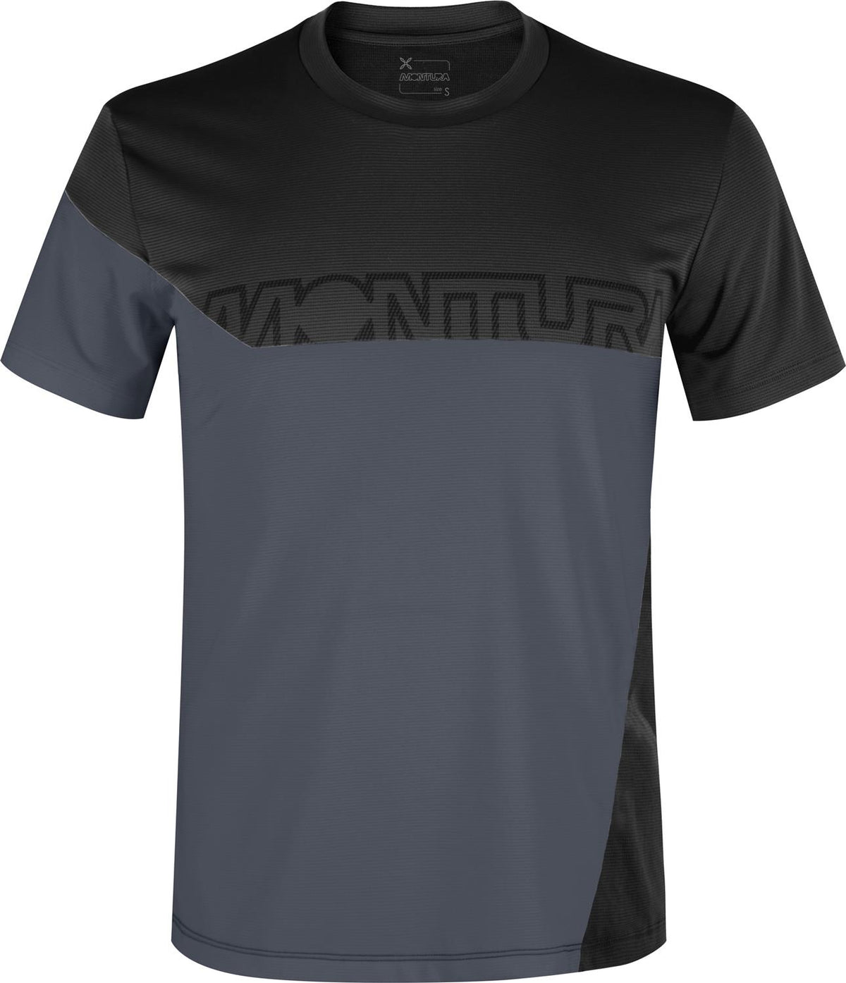 Montura - MIX-UP T-SHIRT — BLACK/PIOMBO — Vista frontale 1