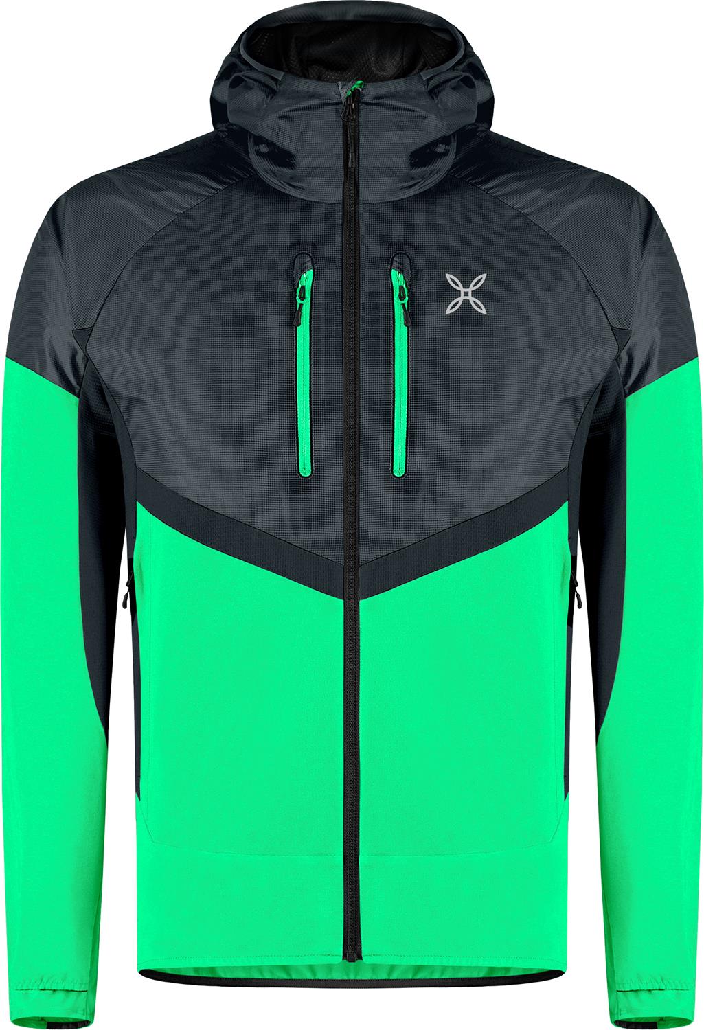 Montura - SPITZE HYBRID JACKET — VIBE GREEN/PIOMBO — Vista frontale 1