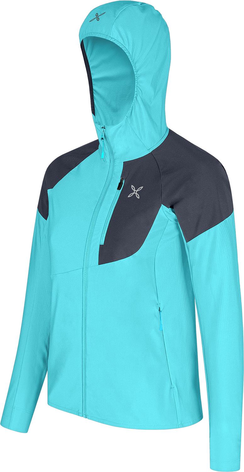 Montura - SPITZE HOODED MAGLIA WOMAN — TURQUOISE/GRAPHITE BLUE — Immagine 2