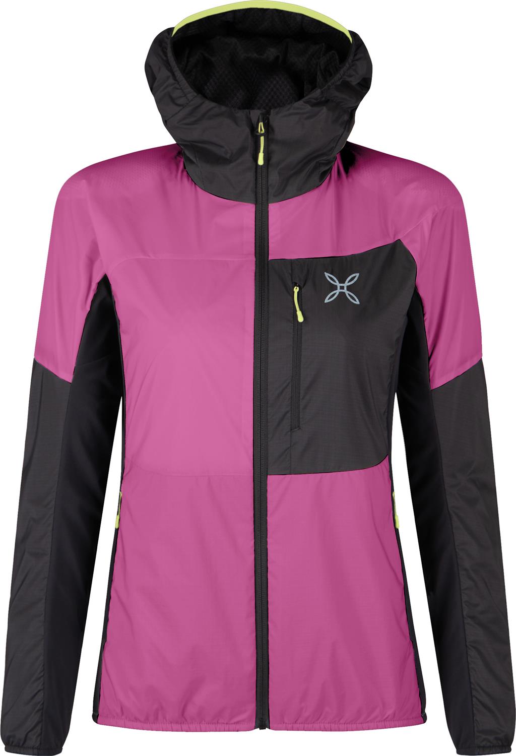 Montura - TRACCIA OCTA HOODED JACKET WOM — BATON ROUGE/SUNNY LIME — Vista frontale 1