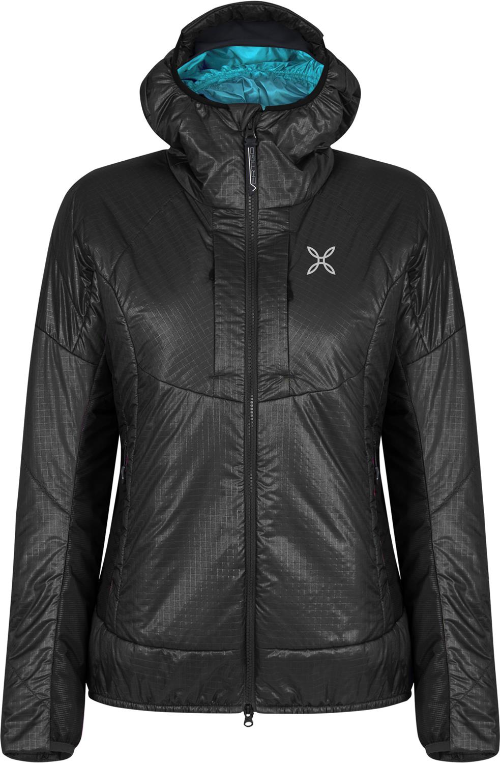 Montura - FORCE PRIMALOFT JACKET WOMAN — BLACK/TURQUOISE — Vista frontale 1