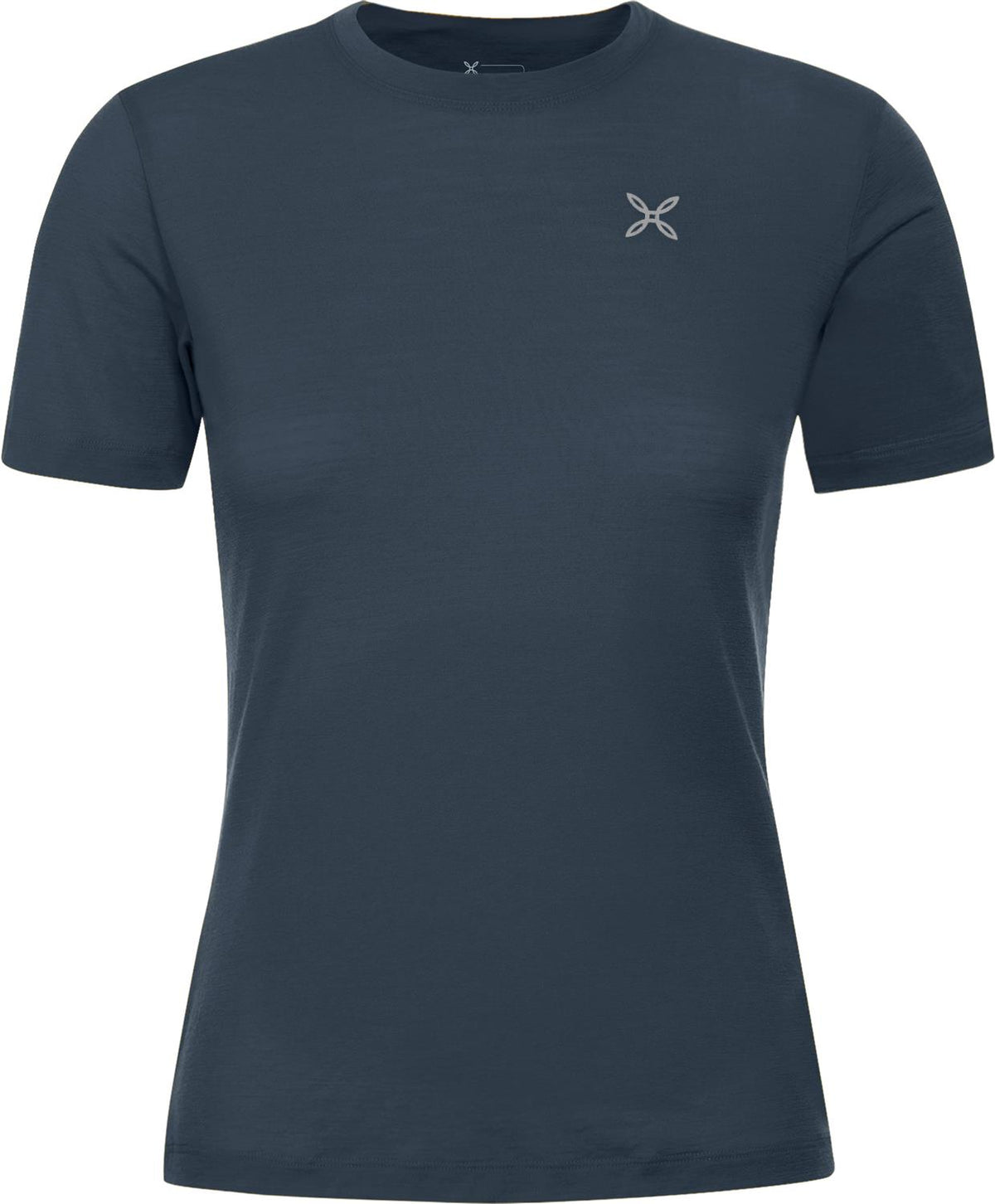 Montura - LOGO MERINO T-SHIRT WOMAN — BLUEBERRY — Vista frontale 1