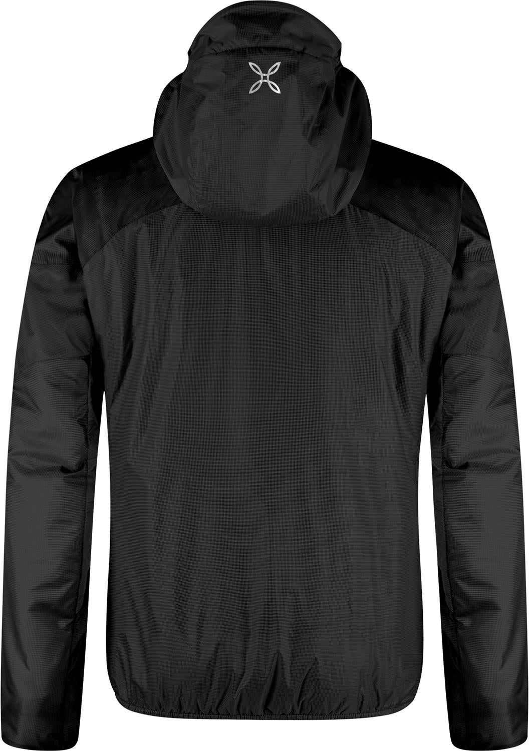 Montura - VERTIGO HYBRID HOODED JACKET — BLACK/SUNNY LIME — Vista posteriore 3