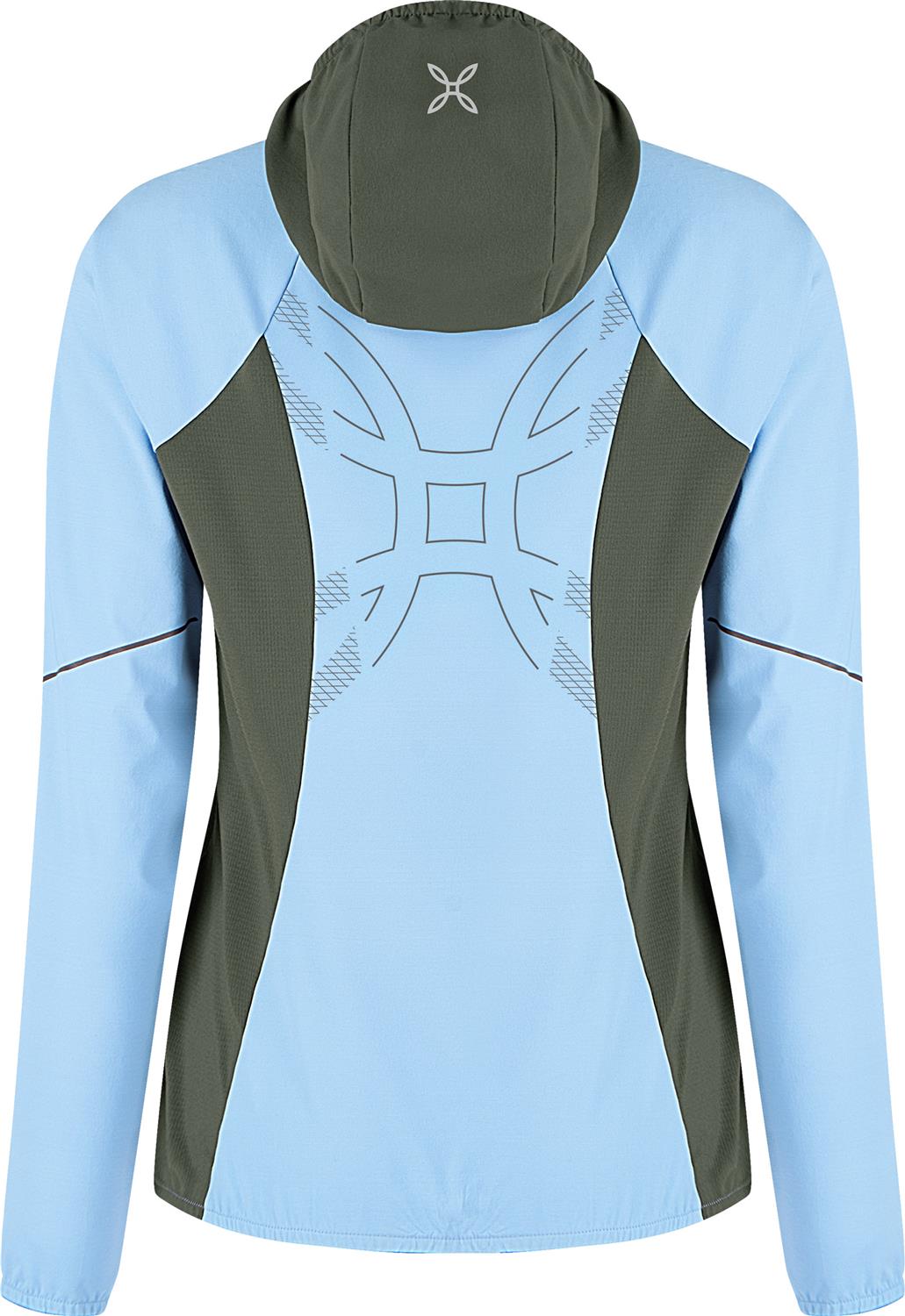 Montura - FLASH HOODED JACKET WOMAN — DUSK/VERDE SALVIA — Vista posteriore 3
