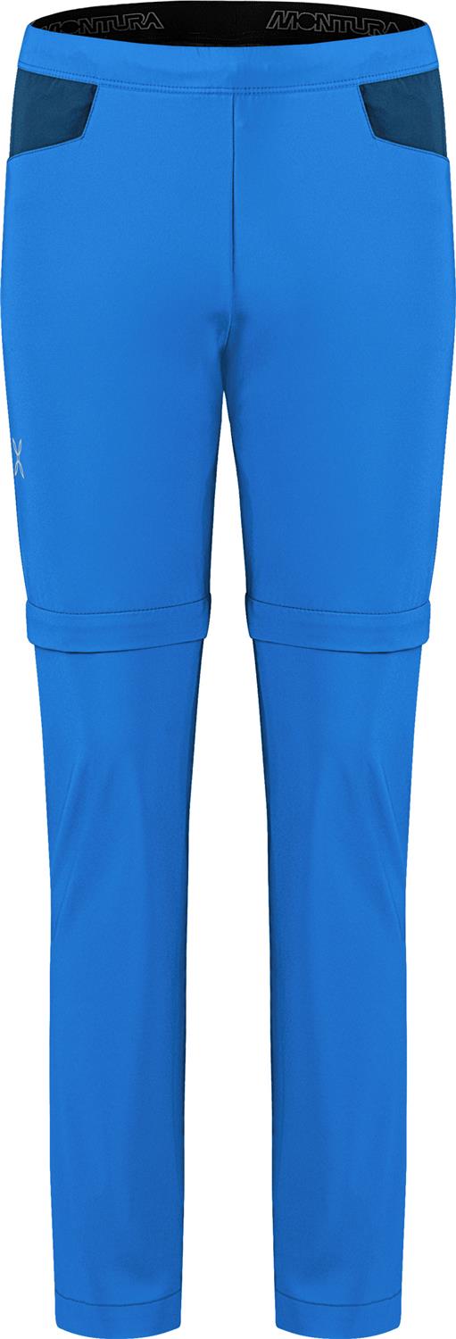 Montura - WALK ZIP OFF PANTS KIDS — CELESTE/DEEP BLUE — Vista frontale 1