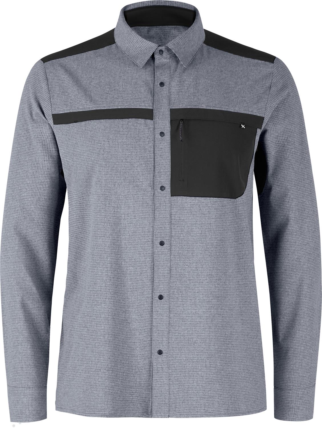 Montura - MIX L/S SHIRT — BLACK — Vista frontale 1