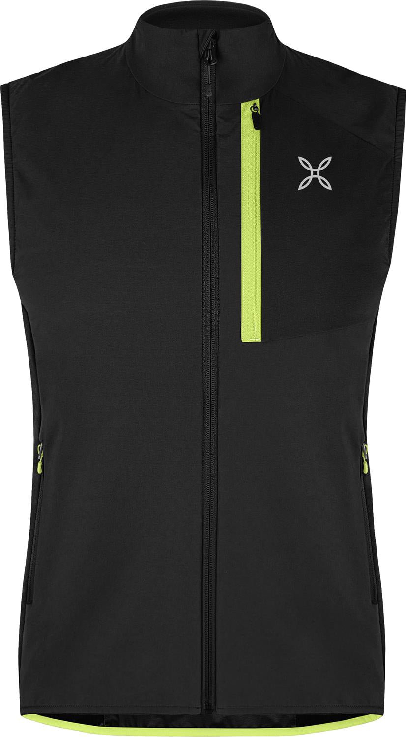 Montura - PEAK VEST — BLACK/SUNNY LIME — Vista frontale 1