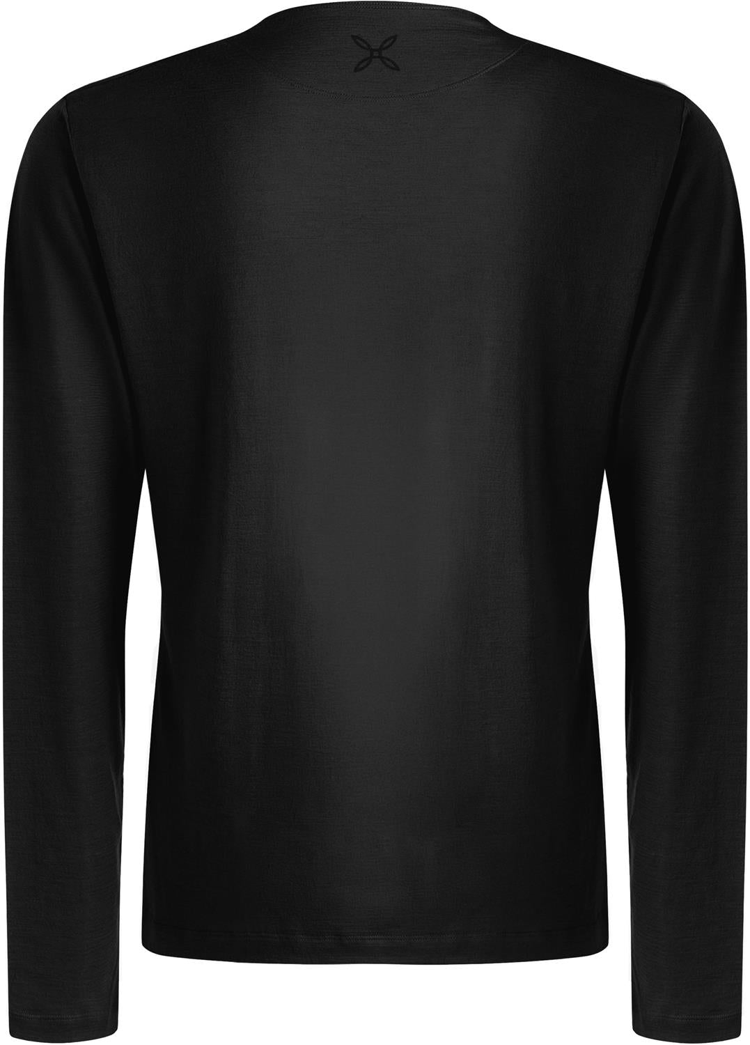 Montura - MERINO DOT L/S TEE — BLACK — Vista posteriore 2
