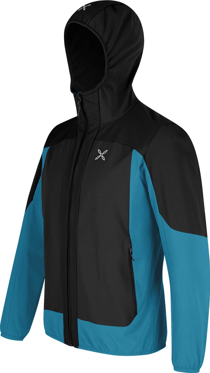 Montura - DOLOMITI WIND HOODED JACKET — BLACK/STEEL BLUE — Immagine 2